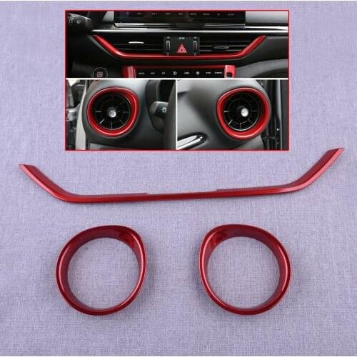 1 Set Red ABS Central Console Air Outlet Vent Covers Trims Fit For Kia K3 Forte 2021 2020 2019 Car Styling