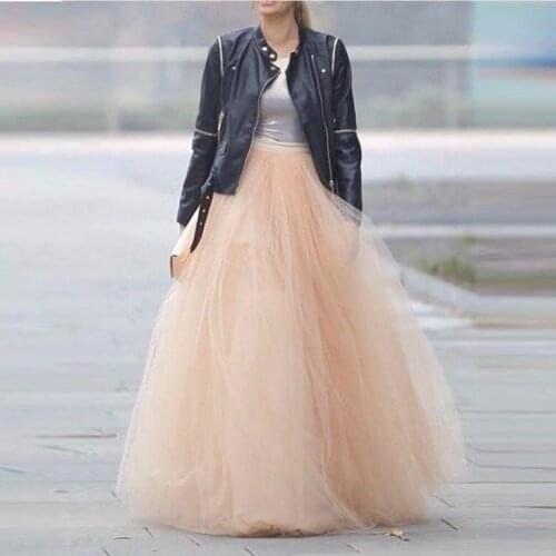 New Arrival Spring Autumn Skirts Women A Line Floor Length Tutu Maxi Skirt Custom Made Tulle Long Skirt Custom Made
