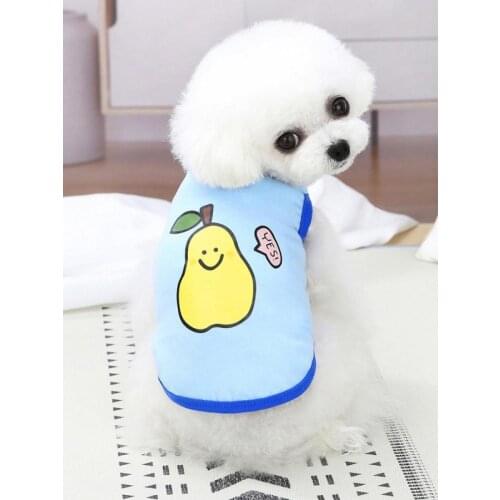 Pet Clothes Dog Clothes Teddy Bear Clothes Fruit Vest Comfortable And Breathable Three Colors Pet Supplies