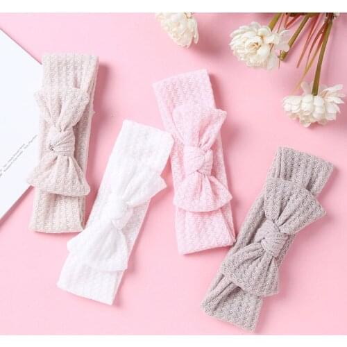 Solid Color Baby Headband Cute Bows Girls Soft Elastic Hairband Headbands For Girls kids Baby Girl Hair Accessories