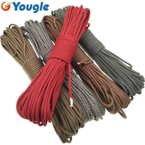 YOUGLE 750LB Paracord Parachute Cord Lanyard Rope 7 Strand 5MM 100FT Outdoor Emergency Rope Clothesline Survival Equipment