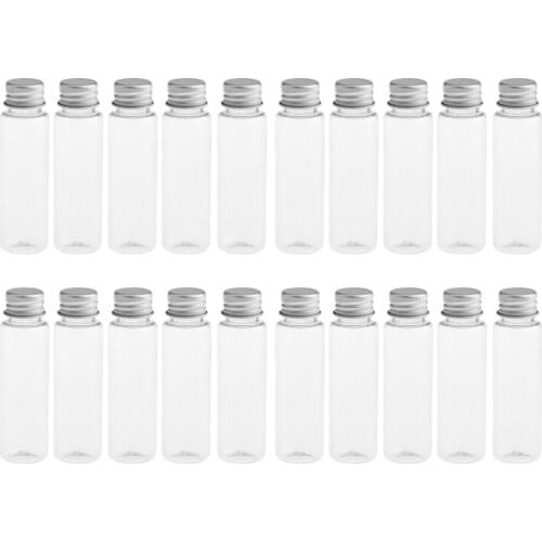 30ml Plastic Refillable Cosmetic Bottles Cream Lotion Containers Ointments Tubes Food Makeup Pot Jar 20 Packs