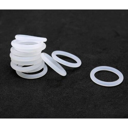 10Pcs Red/White 3mm Wire Diameter Food Grade Safe Silicone O Rings Gaskets OD 10-75mm O Ring Seals Washer