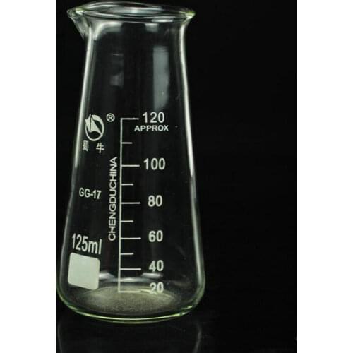 2pcs/set 125ml, 250ml, 500ml Glass Beaker for Conical Glass Beaker, Borosilicate Glass Triangle Beaker for Lab Glassware