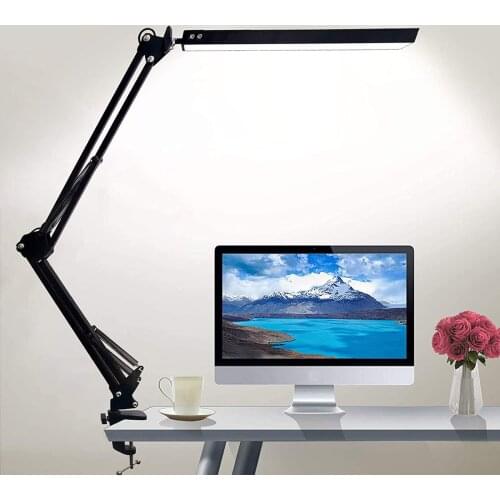 LED Desk Lamp With Clamp 3 Color Architects Lamp With Swivel Arm Office Table Desk Lights Decoration Table Lamp Night Light