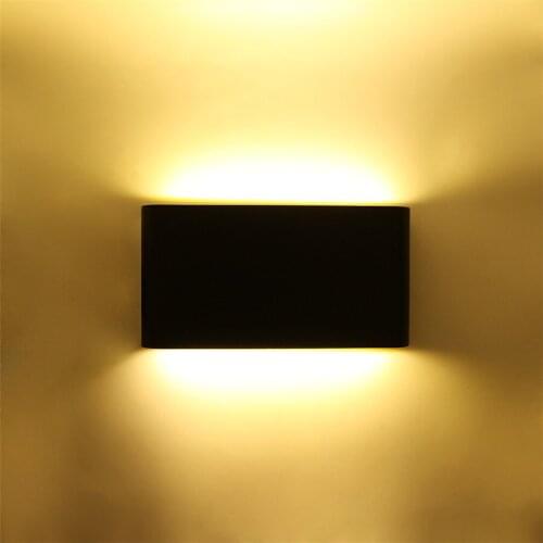 12W COB Led wall light fixture AC85-265V Waterproof outdoor decoration White or Black for Balcony,Carrior