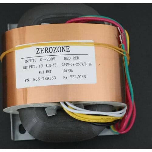 80VA R-core Transformer 230V To 250V-0-250 100ma 0-10V 3A
