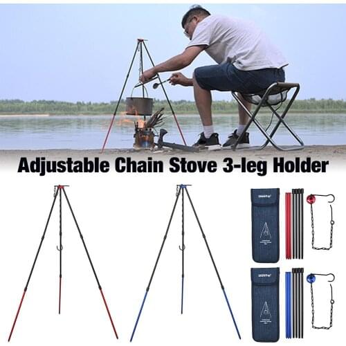 Camping Picnic Cooking Tripod For Fire Hanging Pot Outdoor Campfire Cookware Picnic Cooking Stove Pot Grill Camping Tools