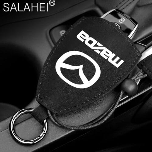 Universal High Quality Suede Car Key Case Shell Wallet For Mazda 3 Axela 2 Speed 6 Atenza MX5 323 CX5 CX30 CX3 CX7 CX9 RX8 RX7