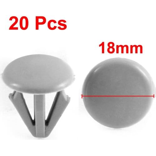 X Autohaux 20 Pcs Gray Plastic Rivets Floor Pressure Buckle Clips For