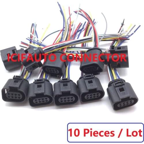 10 x FOR SEAT AUDI VW Skoda VAG 8 pin connector plug With Wire Cable 1J0973714 For Rear Parking Sensor 1J0 973 714
