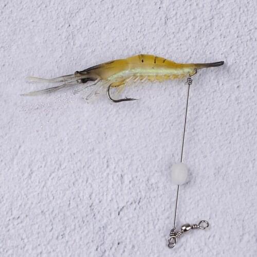 1Pcs Soft Lure 9cm/6g Fishing Artificial Bait With Glow Hook Swivels