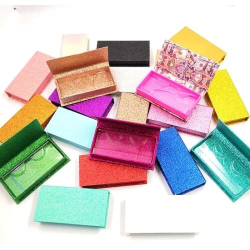 100pcs wholesale rectangle eyelashes box with lashes tray eyelashes package High quality mink lashes box with logo and free Ship