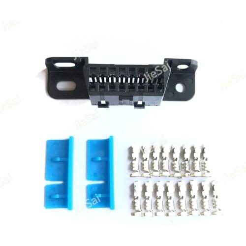 16pin Female Angle Connector 16 pin Obd2 Connector Obd Obd 2 Female Wire Sockets Connector Plug Obd Ii Adapter Diagnostic Tools