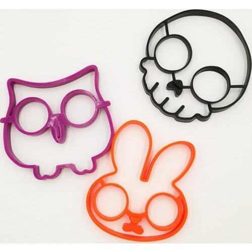 2019 Silicone Mold Egg Mold DIY Fried Egg Pancake Cooker Owl & Rabbit & Skeleton Egg Cup Kitchen Gadgets for Cook Egg Pancake