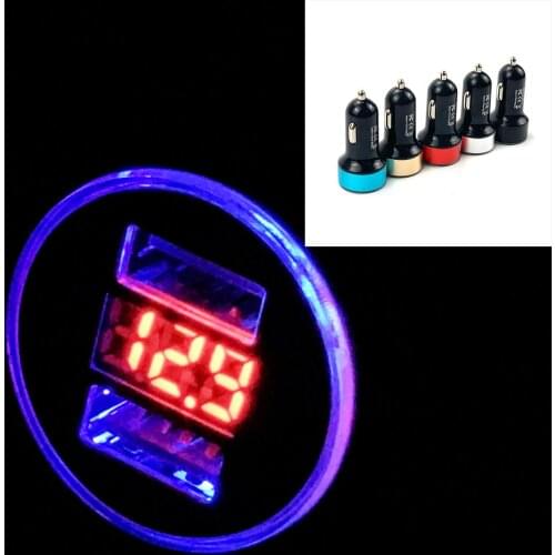 3.1A Dual USB Car Charger LED Display For Smart fortwo forfour forease forjeremy forstarts fourjoy Vision EQ fortwo
