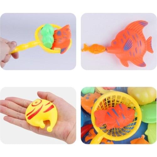 30/52 Pcs Magnetic Fishing Toys Plastic Fish Rod Set Kids Playing Water Gifts