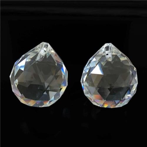 5pieces Good Price Optical Crystal Glass Quality 30mm Crystal Chandelier Faceted Prism Ball Glass Chandelier Parts Free Shipping