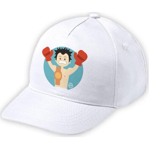MERCHANDMANIA White Cap child boxer champion fighter trail running man woman sport