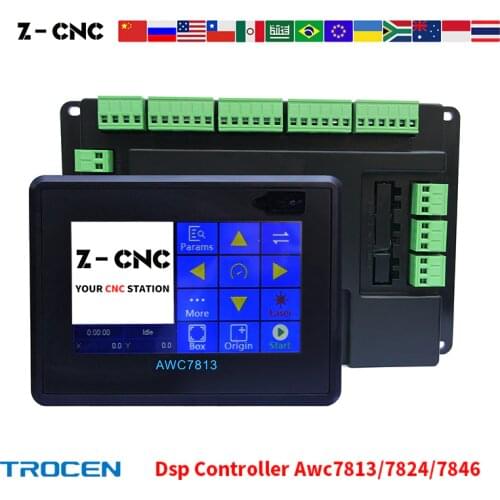 Trocen AWC7813 AWC7824 AWC7846 Co2 Laser Dsp Control System Touch Panel Diy Laser Controller Replace 708S LITE PLUS 6442G 6445G