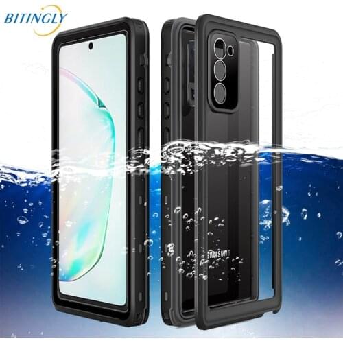 For Samsung Note 20 Ultra Diving Phone Case Transparent 360 Degree Protection Cover for Galaxy S20 Ultra Waterproof Clear Shell