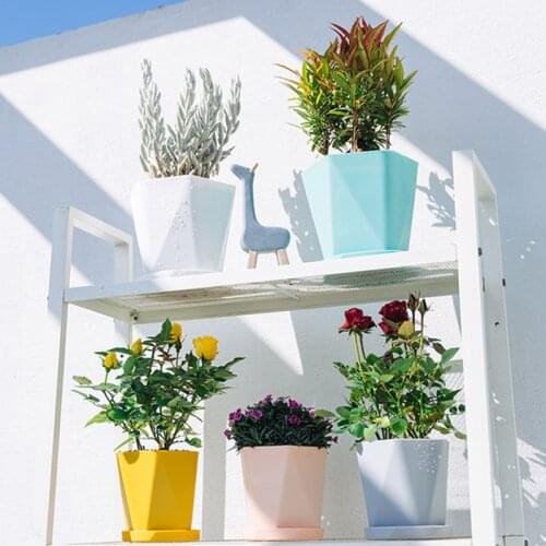 Multicolor Garden Pots Nordic Simplicity Flower Pot Thickened Plastic Plant Pot Home Living Room Balcony Decorations Bonsai Pot