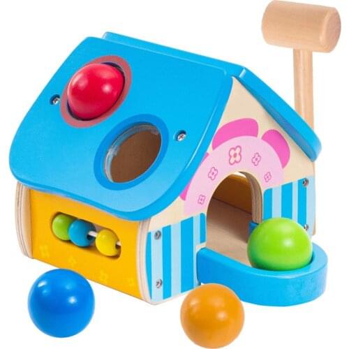 Montessori Wooden Hammer Toy for Kids Parent-child Interactive Toys Sensory toys Board games Early Learning Educational Baby Toy