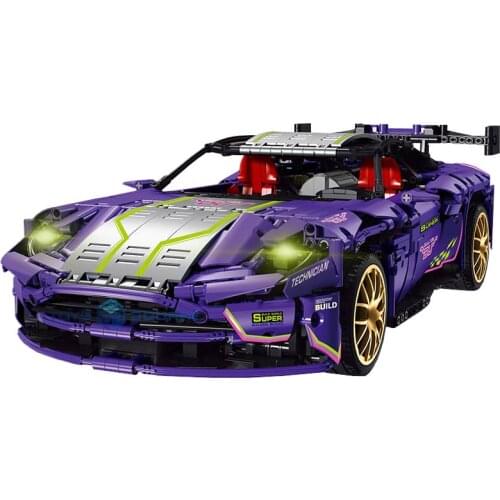 Creator Expert Technical Moc Super Racing Car One 77 Aston DB5 Vantage GT3 GTE Model Building Blocks Modular Bricks Toys