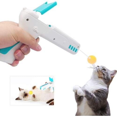 Puzzle Interactive Cat Toy for Indoor Rebound Interactive Cat Teaser Gun Plush Interactive Cat Stuff The Latest Updated Pet Toy