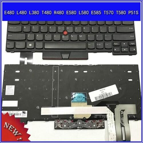 Laptop Keyboard for Lenovo E480 L480 L380 T480 R480 E580 L580 E585 T570 T580 P51S Notebook Replace Keyboard
