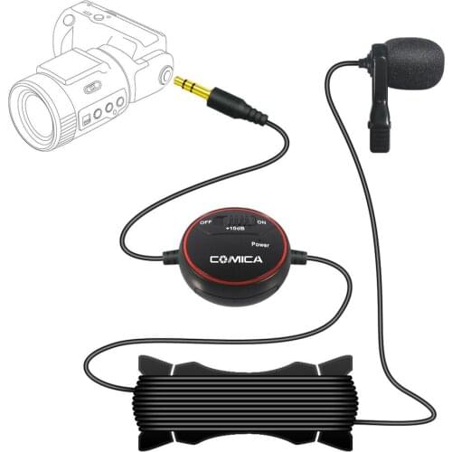 Comica CVM-V03 Lavalier Microphone Clip-on Mini Omnidirectional Condenser Mic Interview Microphone Recording Studio