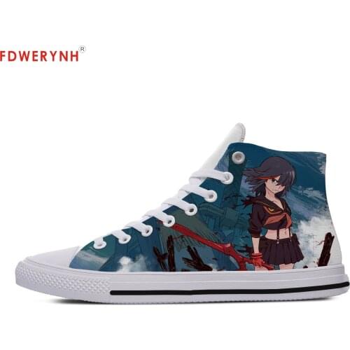 Mens Casual Shoes Funny Anime Kawaii Ryuko Matoi Kill La Kill Breathable Male Zapatos Hombre Sapatos Custom Shoes