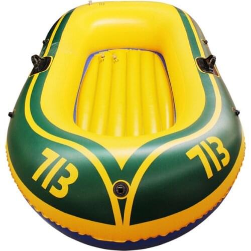 Durable 1-2 Person Inflatable Boat PVC Rowing Boat Set 175x115cm with Paddles Pump Patching Kit and Rope Double Fishing Boat