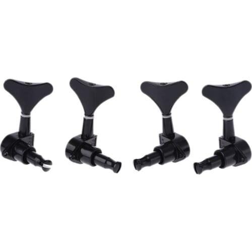 New Guitar Sealed Tuners Tuning Pegs Machine Heads 2R2L For 4 String Bass Black