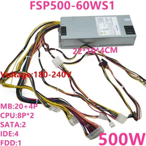 New PSU For FSP 1U 500W Power Supply FSP500-60WS1