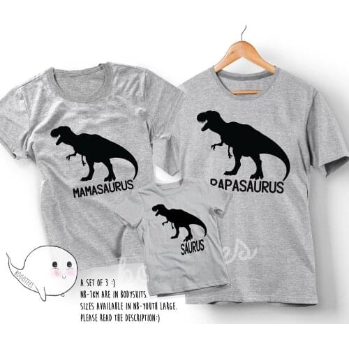 Matching Family Birthday Shirts Dinosaur Birthday Family Matching Outfits Dad Mom and Kids Family Suit T Shirt Gift