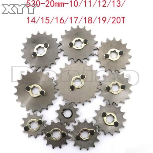 Front Engine Sprocket Star #530 10T-20T 12 13 Teeth 20mm For 530 Chain With Locker Motorcycle Dirt Bike PitBike ATV Quad Parts