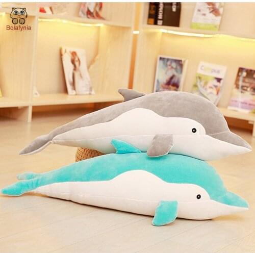 BOLAFYNIA Software dolphin sea animal Children plush stuffed toy baby kids toy for Christmas birthday gift