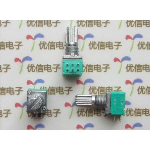 RK097G 5K 10K 20K 50K 100K ohm Audio/amplifier/seal duplex potentiometers 6Pin /Handle length:15mm with nut