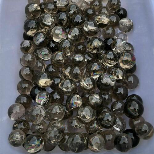 10pcs Natural Smoked Quartz Ball Rainbow Crystal Ball Reiki Healing