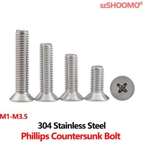 Countersunk Head Screw cross Recessed Machine Screw flat Head Bolt Countersunk Head Machine Screw 304 Stainless Steel T819