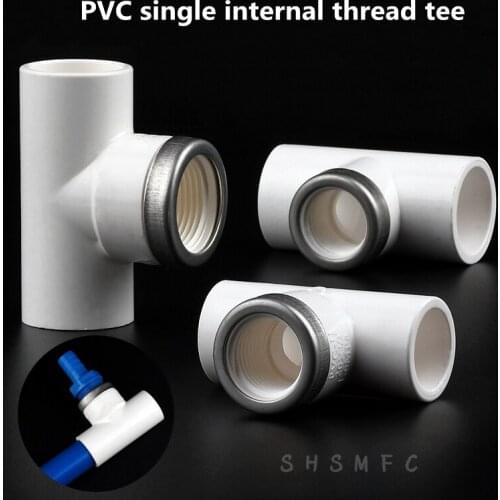 1~10Pcs 1/2~1 Inch Female Thread PVC Tee Ways Connector Fittings Garden Irrigation System Water Supply Fish Tank joints