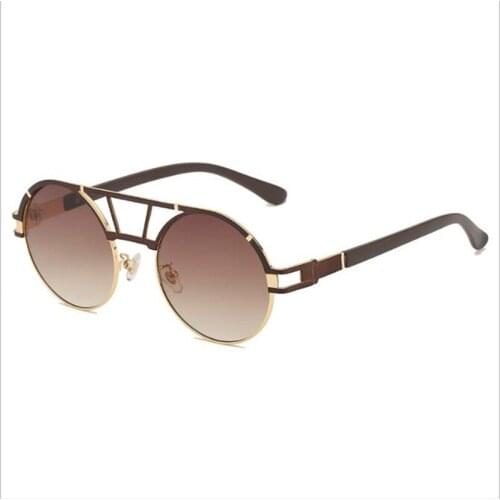 New style round sunglasses All metal sunglasses Outdoor leisure sunglasses uv400 men women sun glasses