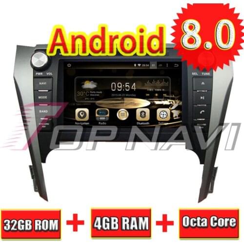 Topnavi 8'' Octa Core Android 8.0 Car DVD Player for TOYOTA CAMRY 2012- Autoradio GPS Navigation Audio Multimedia Stereo 2 Din