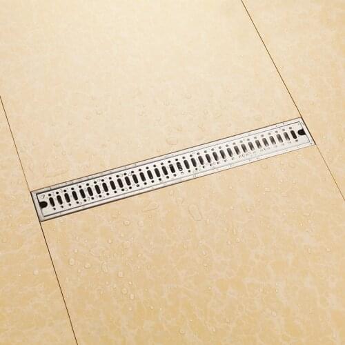 Bathroom Brushed Nickel 600*75mm stainless steel Square Floor Waste Grates Bathroom Shower Drain Floor Drain--MD2214