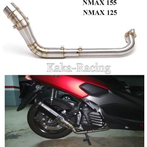 Motorcycle Exhaust Full System Front Mid header Pipe Slip-On For Yamaha NMAX155 NMAX125 N MAX 125 NMAX 155 N-MAX 155 2015-2017
