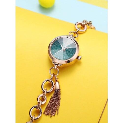 Bling Small Julius Lady Womens Watch Japan Quartz Fashion Hours Tassel Clock Chain Bracelet Girls Valentine Birthday Gift Box