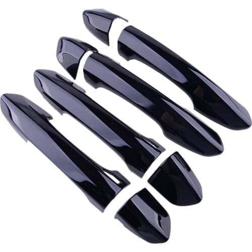 1 Set Black Car Door Handle Covers Protector ABS Plastic Accessories Fit for Ford Mustang 2015 2016 2017 2018 2019 2020