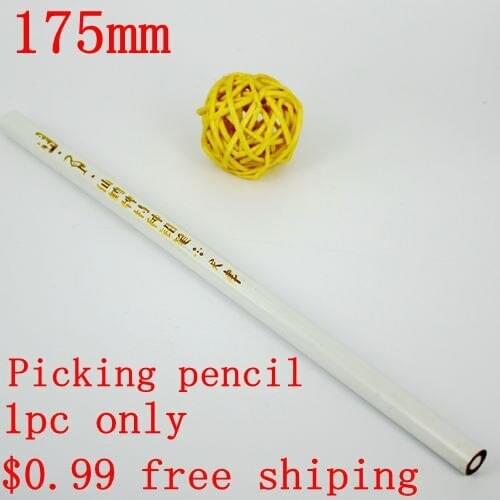 1pcs 175mm Dotting Pen White Color Nail Art Rhinestones Gems Picking Crystal Tools Pencil Picker DIY Tool