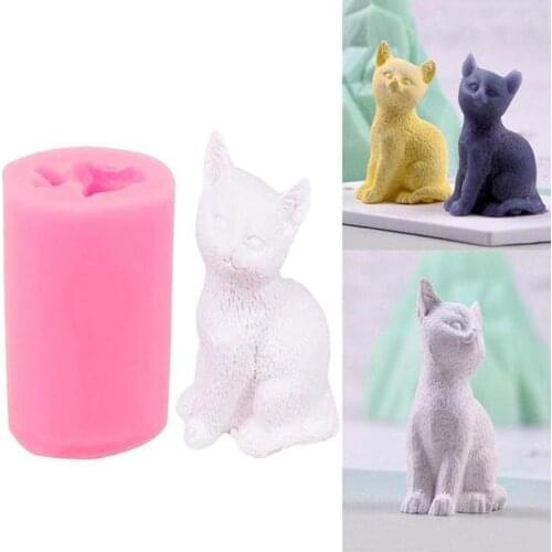 1pc 3D Cat Silicone Cake Fondant Sugarcraft Mold Chocolate Baking Soap Candle Mould